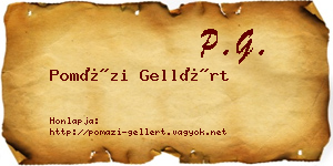 Pomázi Gellért névjegykártya