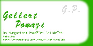 gellert pomazi business card